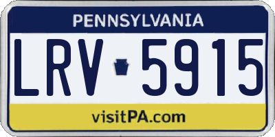 PA license plate LRV5915