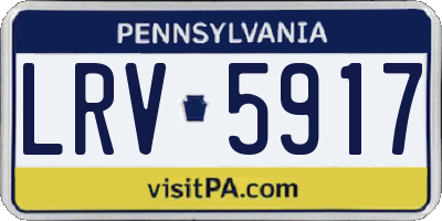 PA license plate LRV5917