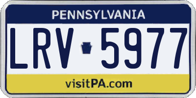 PA license plate LRV5977