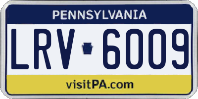 PA license plate LRV6009