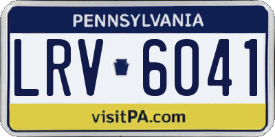 PA license plate LRV6041