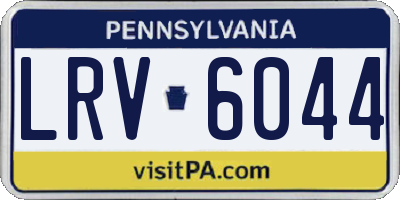 PA license plate LRV6044