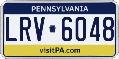 PA license plate LRV6048