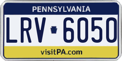 PA license plate LRV6050