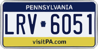 PA license plate LRV6051
