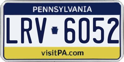 PA license plate LRV6052