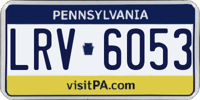 PA license plate LRV6053