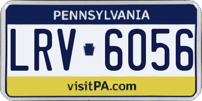 PA license plate LRV6056