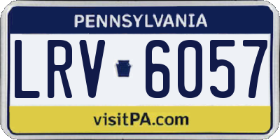 PA license plate LRV6057