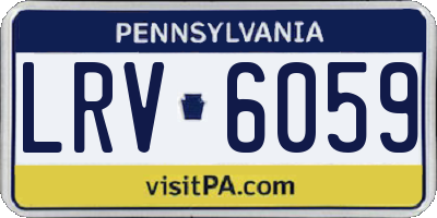 PA license plate LRV6059
