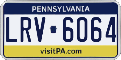 PA license plate LRV6064