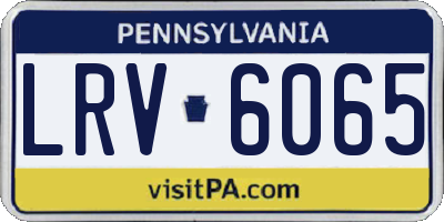 PA license plate LRV6065