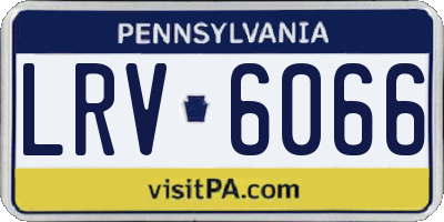 PA license plate LRV6066