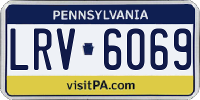 PA license plate LRV6069