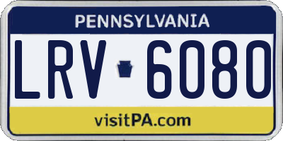 PA license plate LRV6080