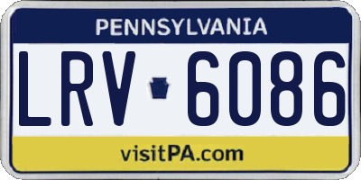 PA license plate LRV6086