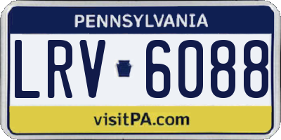 PA license plate LRV6088