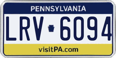PA license plate LRV6094