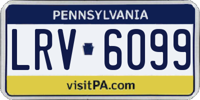 PA license plate LRV6099