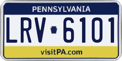 PA license plate LRV6101
