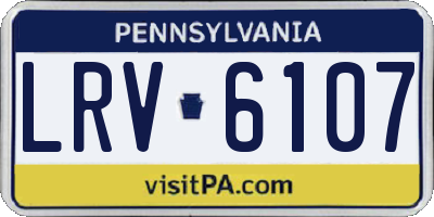 PA license plate LRV6107