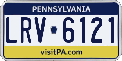 PA license plate LRV6121
