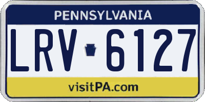 PA license plate LRV6127