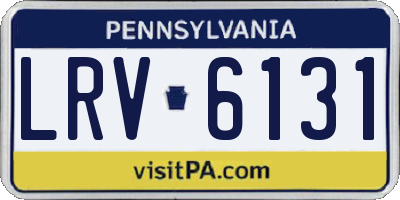 PA license plate LRV6131