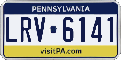 PA license plate LRV6141