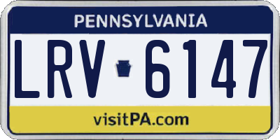 PA license plate LRV6147