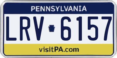 PA license plate LRV6157