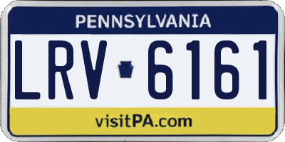 PA license plate LRV6161