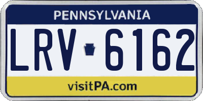 PA license plate LRV6162