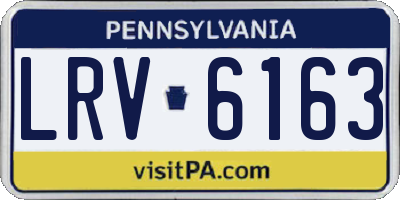 PA license plate LRV6163