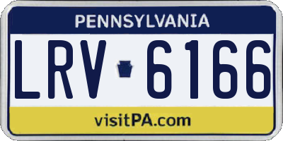 PA license plate LRV6166