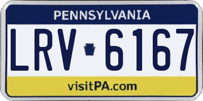 PA license plate LRV6167