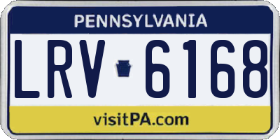 PA license plate LRV6168