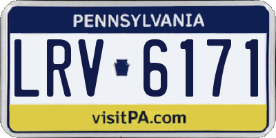 PA license plate LRV6171