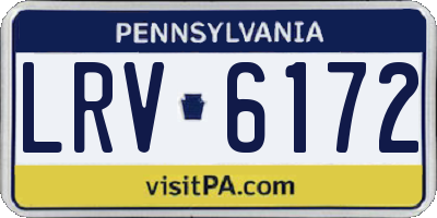 PA license plate LRV6172