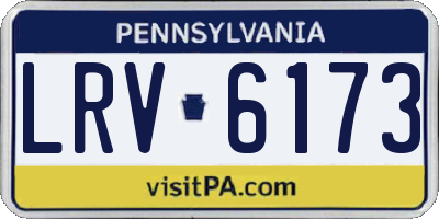 PA license plate LRV6173