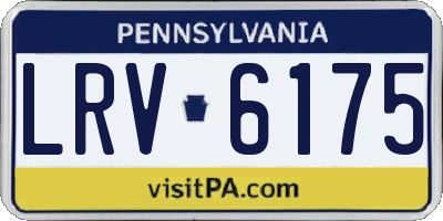 PA license plate LRV6175
