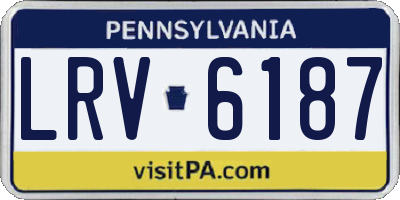 PA license plate LRV6187
