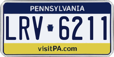 PA license plate LRV6211