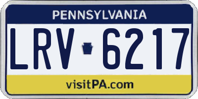 PA license plate LRV6217