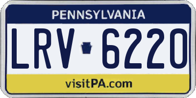 PA license plate LRV6220