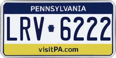 PA license plate LRV6222