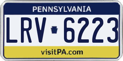 PA license plate LRV6223