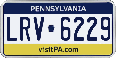 PA license plate LRV6229