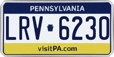 PA license plate LRV6230