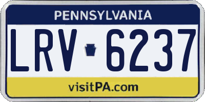 PA license plate LRV6237